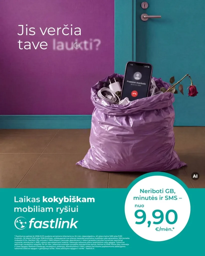 NERIBOTI GB, MINUTĖS IR SMS – NUO 9,90 EUR/MĖN
